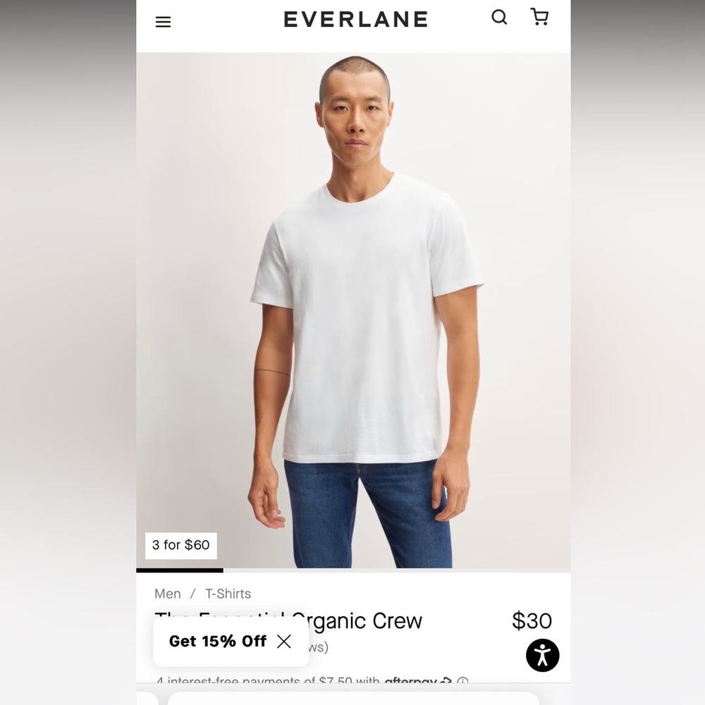 Everlane Men white T-shirt (2)